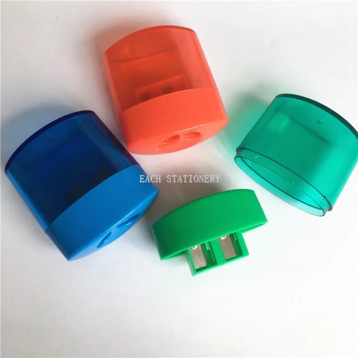 Plastic Canister Double Hole Sharpener